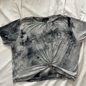 Tye dye crop top with tie in front